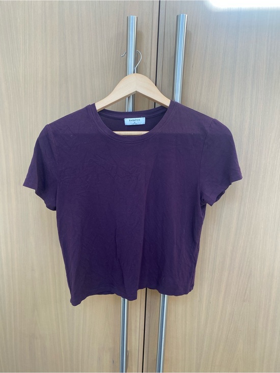Babaton Tops - Babaton Plum Short Sleeve Crew Tee